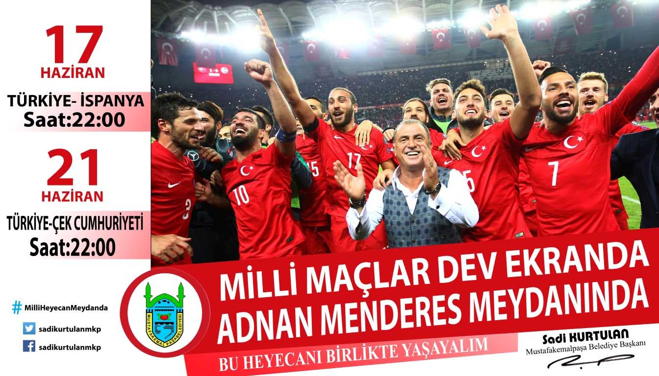Milli maçlar dev ekranda