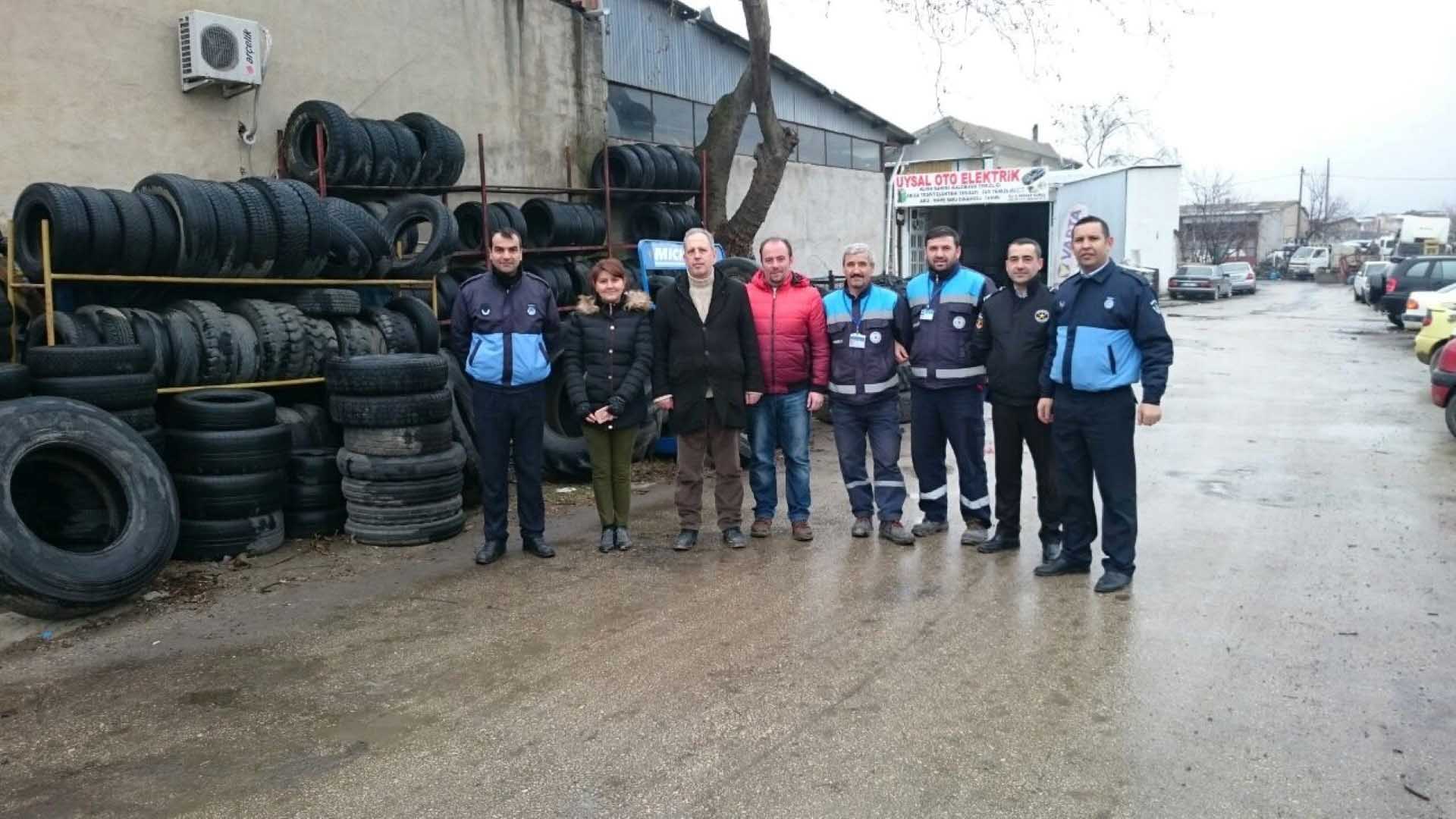 Atık lastikler geri dönüştürülüyor