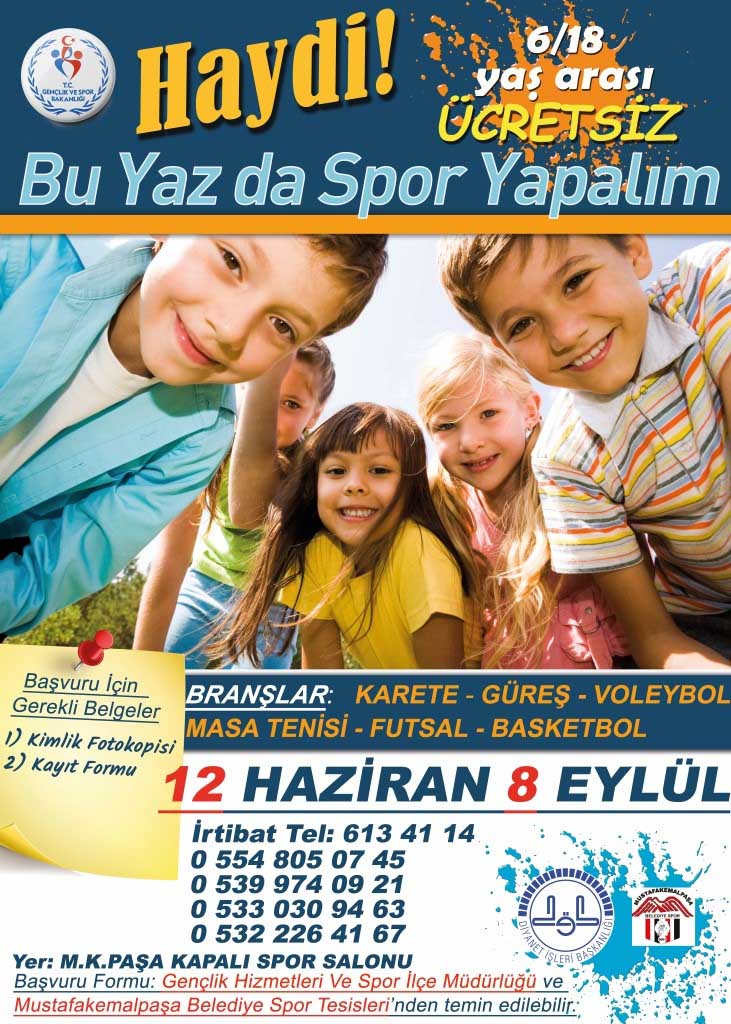 Yaz Spor okulları kapılarını açıyor