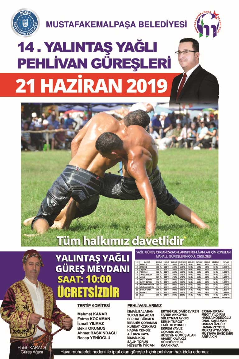 Pehlivanlar Yalıntaş’ta buluşuyor 