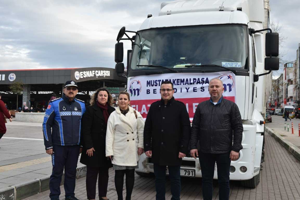 MUSTAFAKEMALPAŞA'DAN ELAZIĞ'A YARDIM TIRI YOLA ÇIKTI