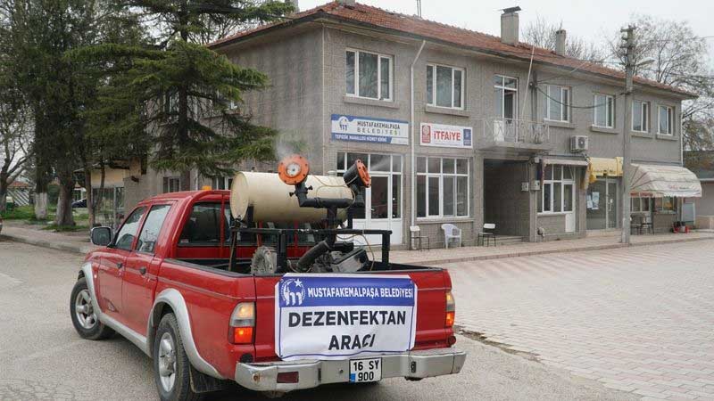 MUSTAFAKEMALPAŞA’DA KIRSAL MAHALLELER DEZENFEKTE EDİLİYOR