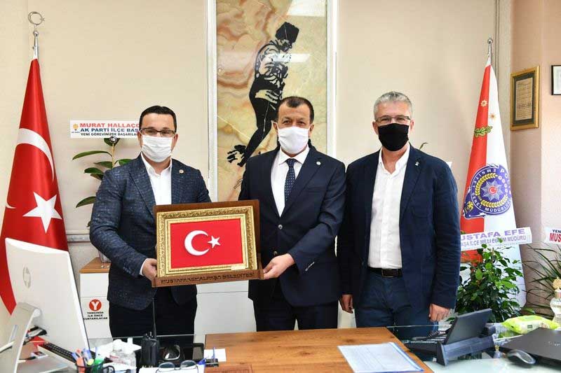 BAŞKAN KANAR'DAN YENİ ATANAN ERÇETİN VE GÜNER'E HAYIRLI OLSUN ZİYARETİ 