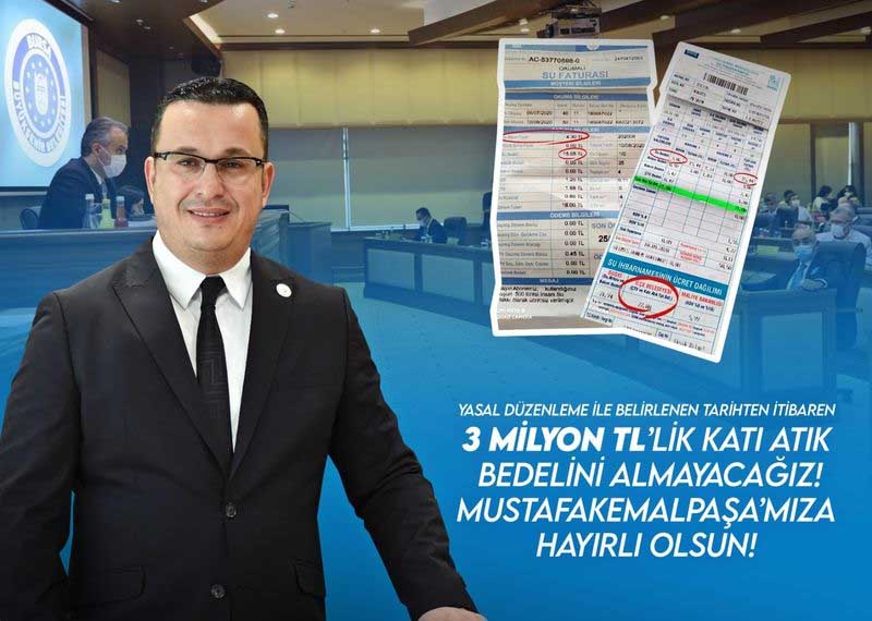 BAŞKAN KANAR, 3 'MİLYON LİRALIK KATI ATIK BEDELİNİ ALMAYACAĞIZ'