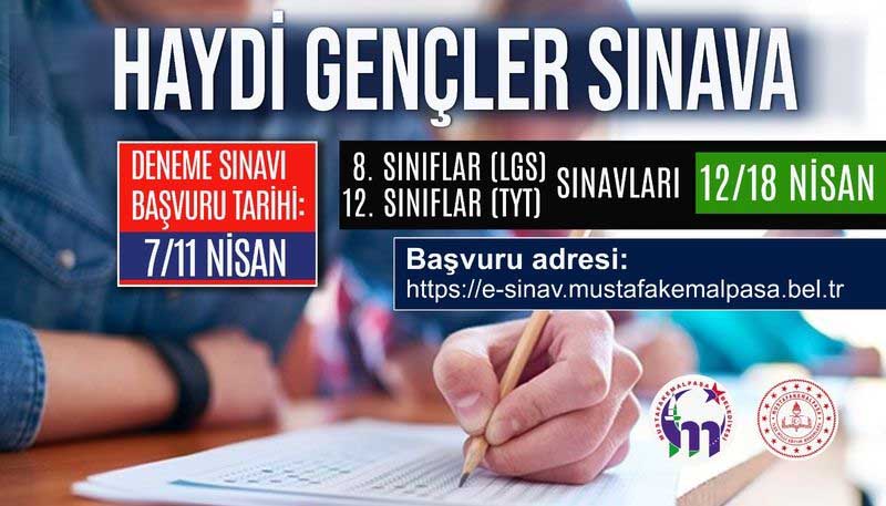 BELEDİYEDEN ÖĞRENCİLERE ONLİNE SINAV DESTEĞİ