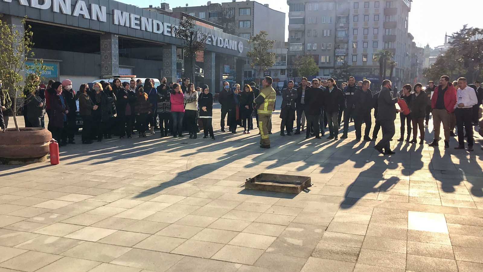 Belediye Personeline Yangın Tatbikatı