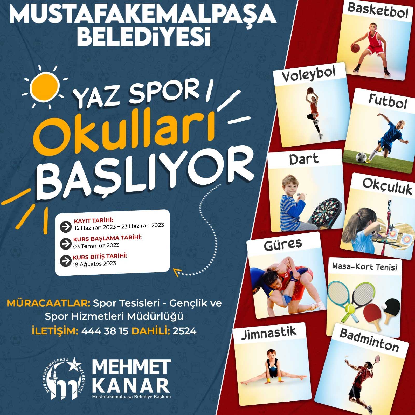 MUSTAFAKEMALPAŞA’DA YAZ SPOR OKULLARI BAŞLIYOR