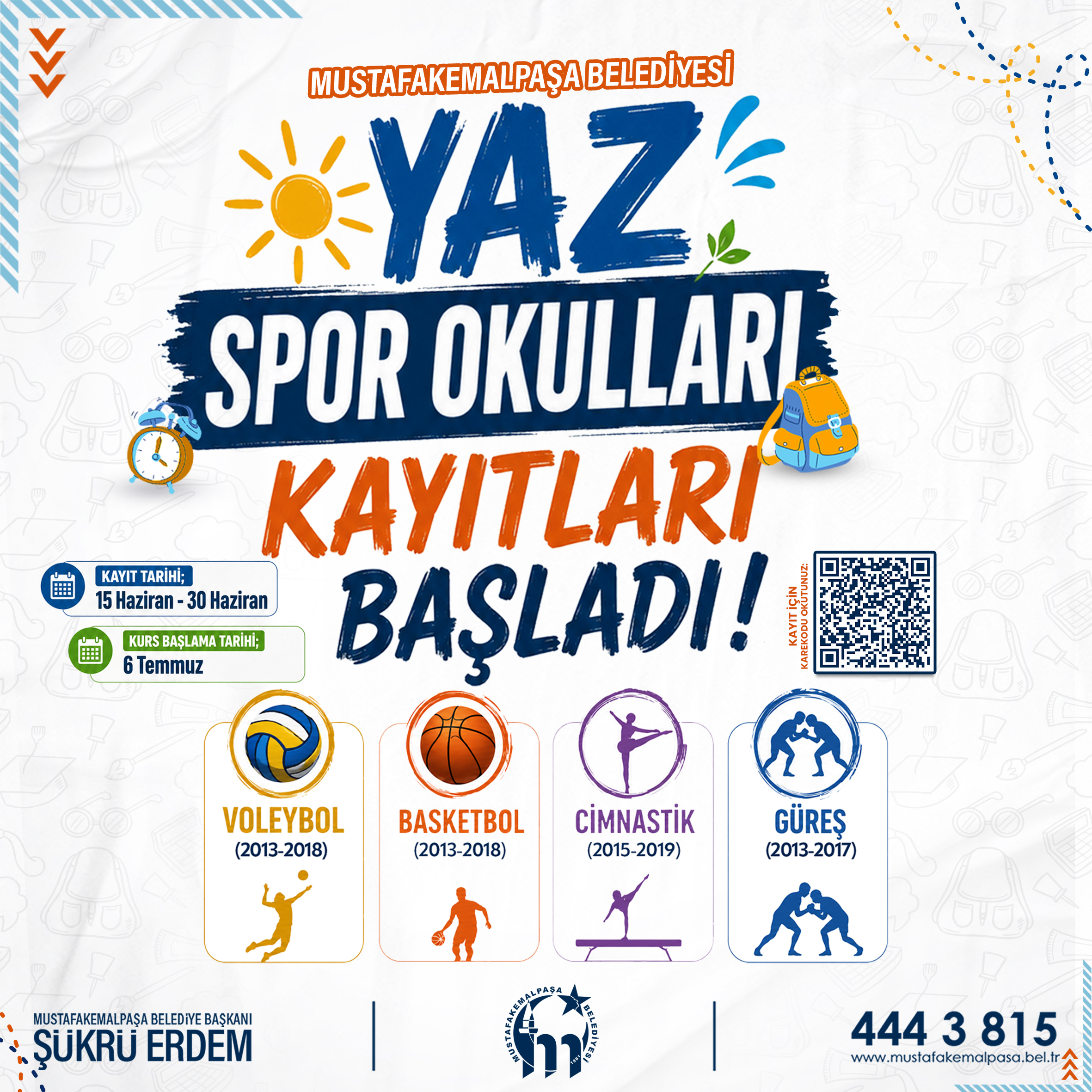 BELEDİYE SPOR OKULLARI AÇILIYOR