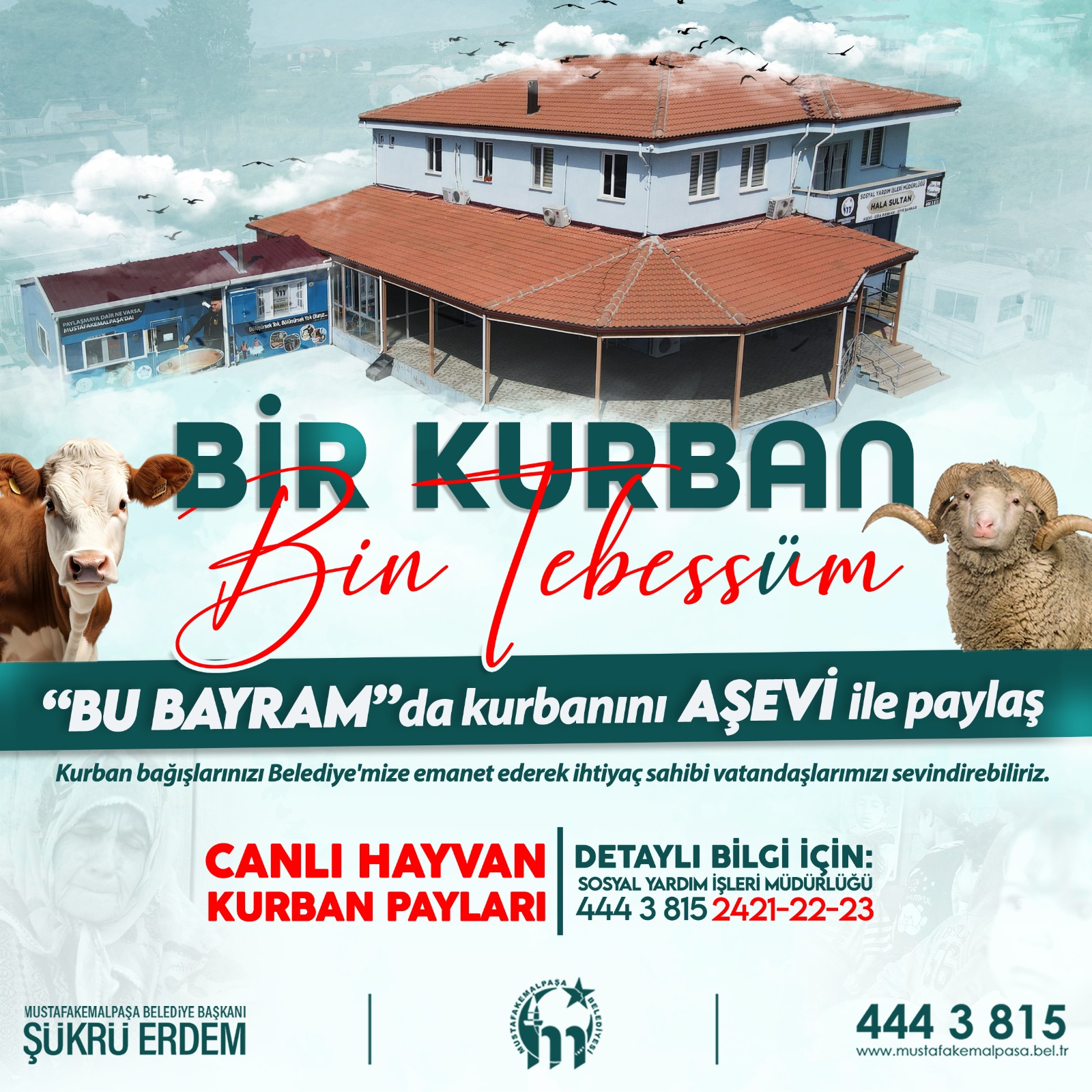 MUSTAFAKEMALPAŞA BELEDİYESİNDEN, İHTİYAÇ SAHİPLERİNE KURBAN BAĞIŞI KAMPANYASI