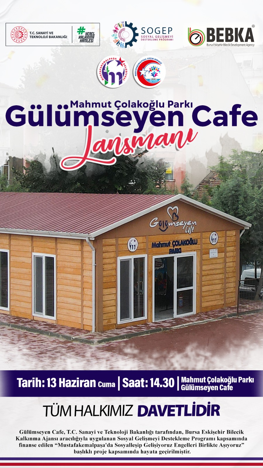 Mahmut Çolakoğlu Parkı Gülümseyen Cafe Lansmanı