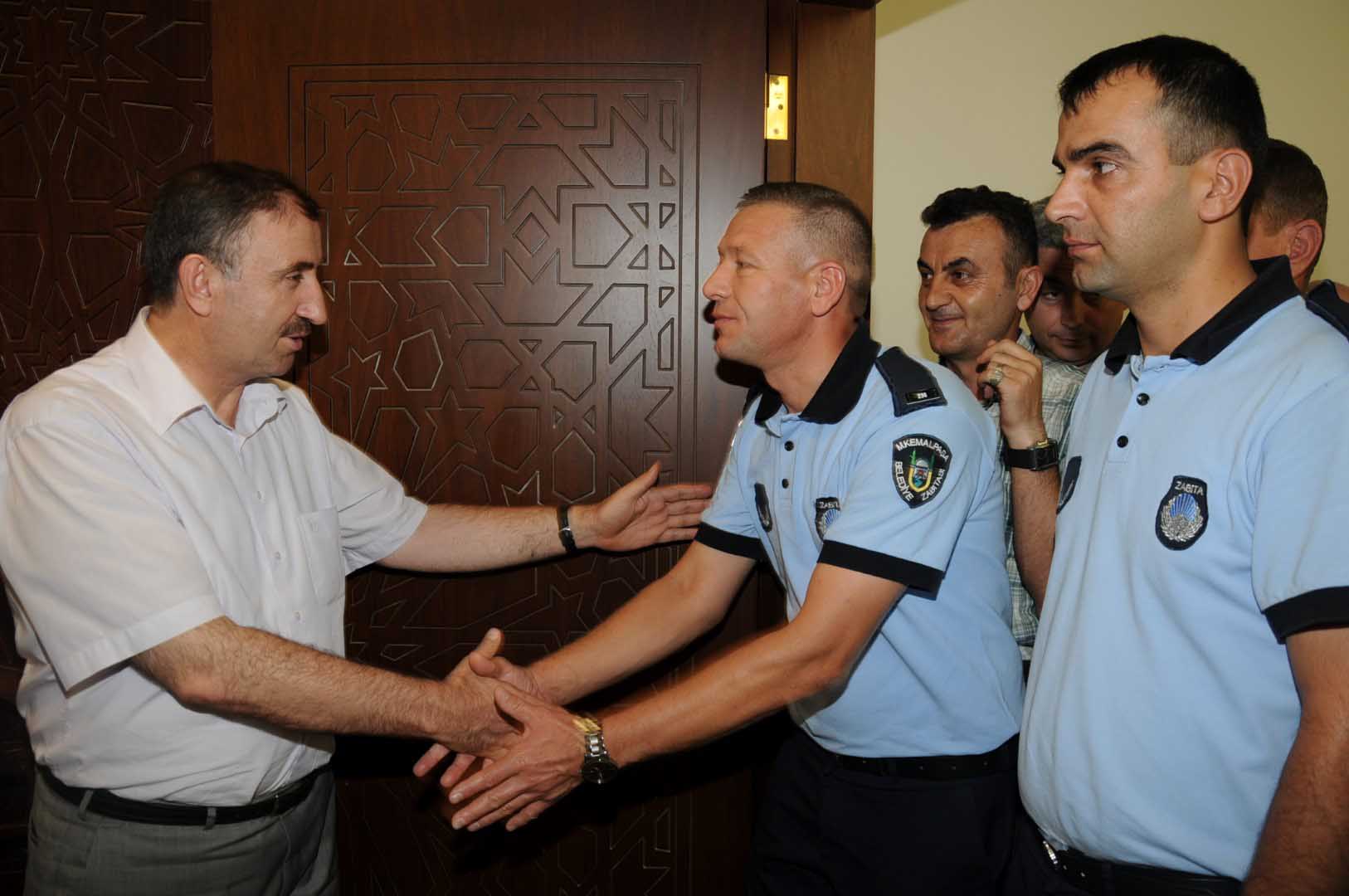 Belediye ailesi bayramlaştı 