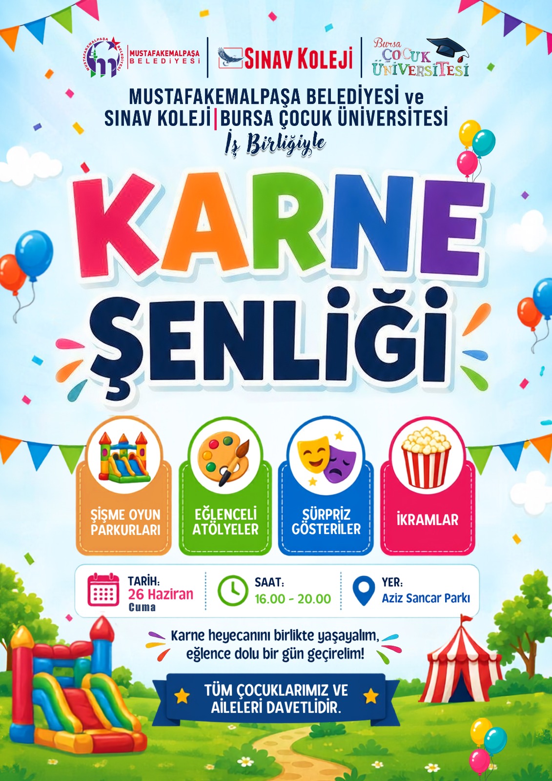 BELEDİYEDEN KARNE ŞENLİĞİ