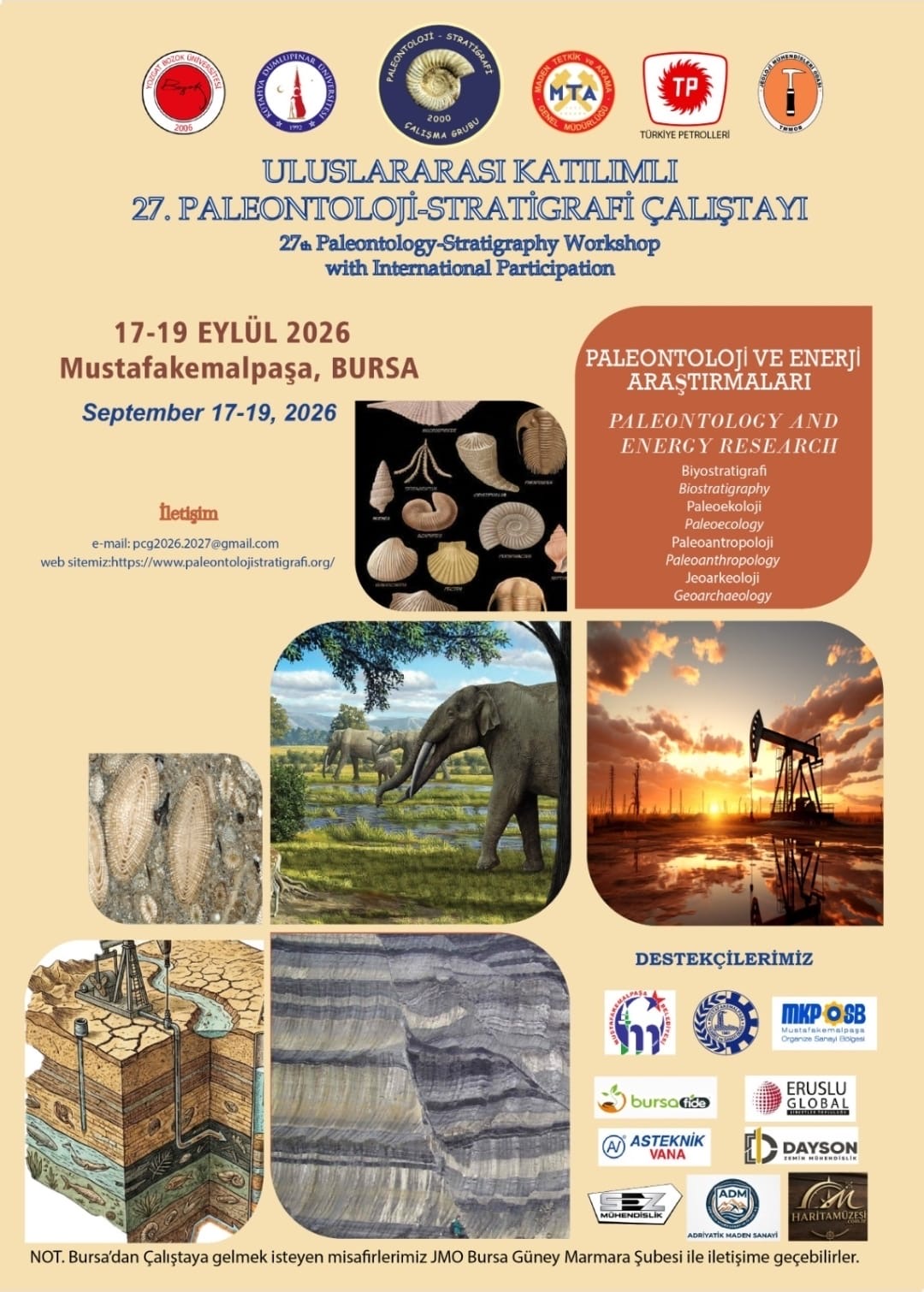 MUSTAFAKEMALPAŞA, 27. PALEONTOLOJİ-STRATİGRAFİ ÇALIŞTAYI’NA EV SAHİPLİĞİ YAPACAK